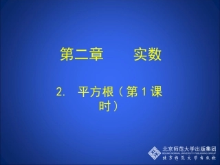 初中二年级数学上册第二章实数22平方根第一课时课件