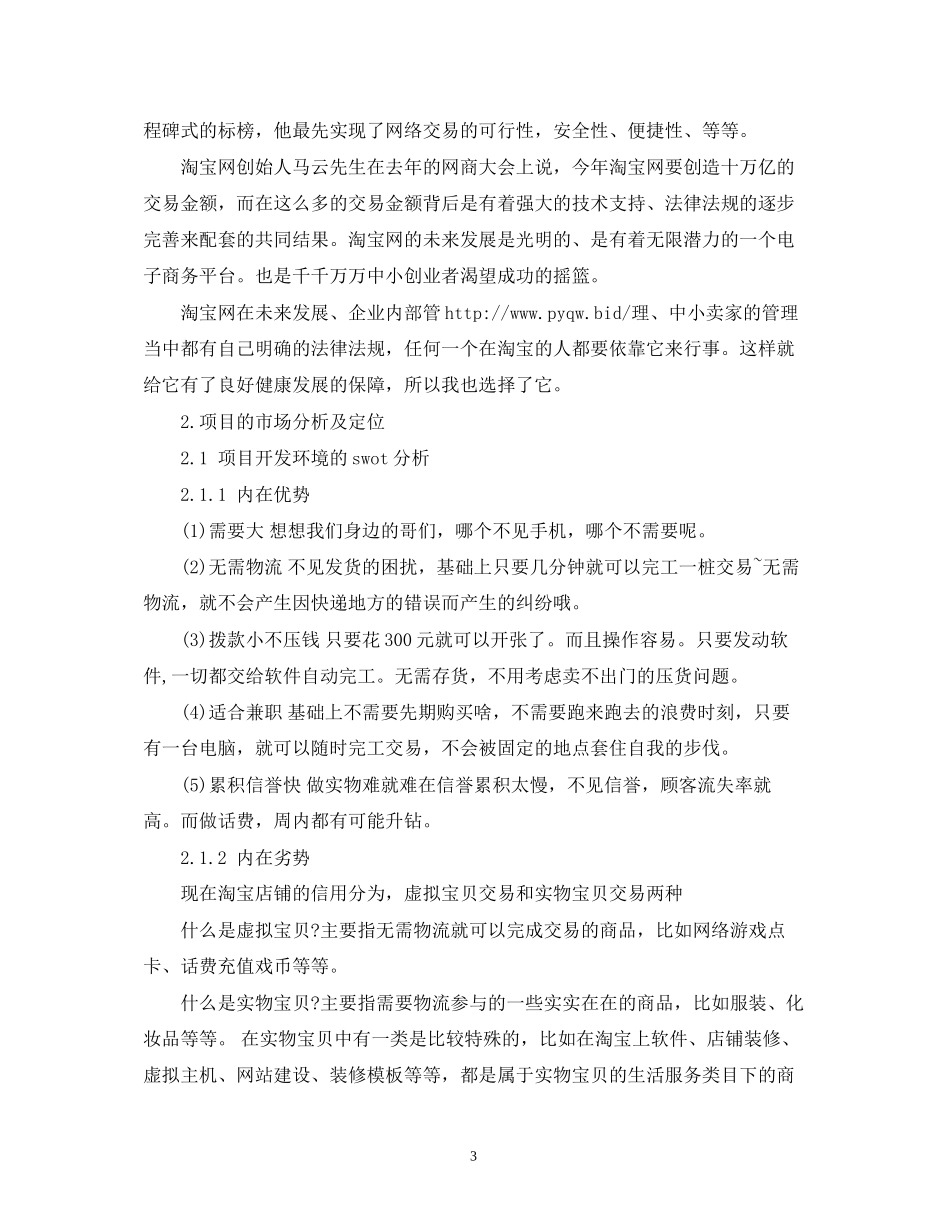 有关互联网的创业计划书2_第3页