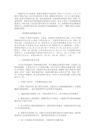 考试成绩分析