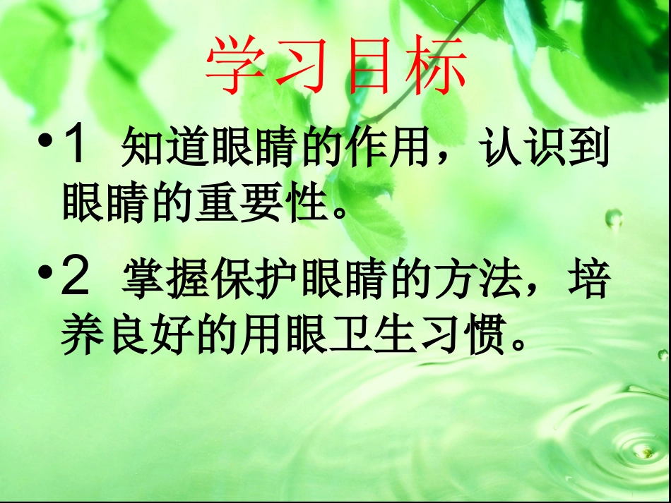 小学体育室内课：保护眼睛_第2页