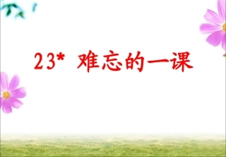 《难忘的一课》课件4