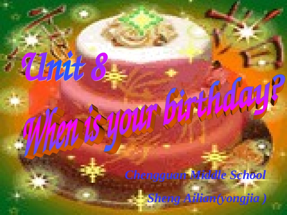 七年级英语上册Unit8SectionA1a-2d_第1页