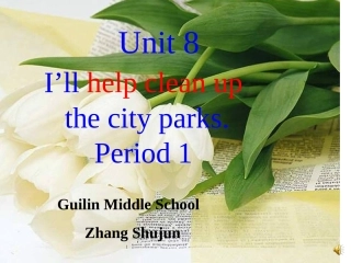 人教版九年级英语unit8period1课件