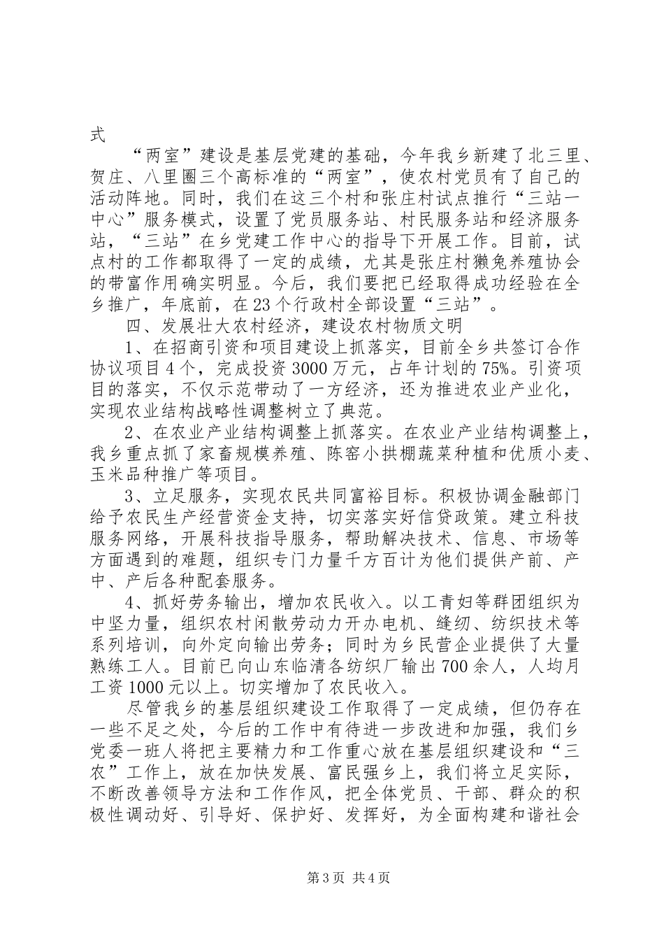 乡党委基层组织建设个人述职报告_第3页