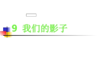 二年级4册《我们的影子》