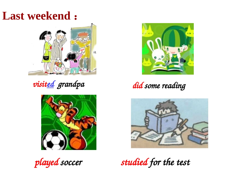 英语课件Houwasyourweekend_第2页