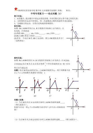 专题复习——动点（1）