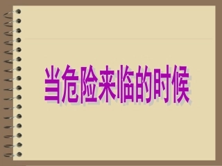 人教版小学四年级品德与社会上册《当危险来临的时候》教学课件1
