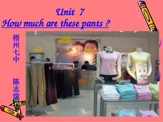 人教七年级上unit7Howmucharethesepants课件