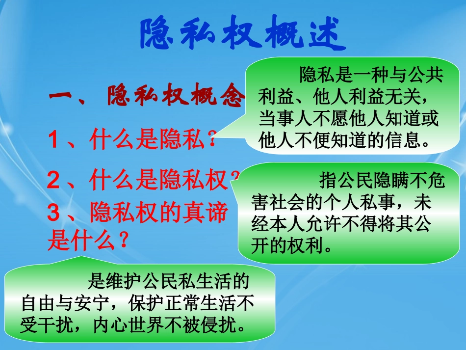 第八课《尊重权利，履行义务》第三课时《不可侵犯的隐私权》_第3页