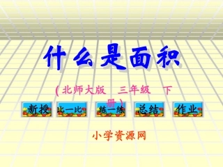 (北师大版)三年级数学课件_什么是面积