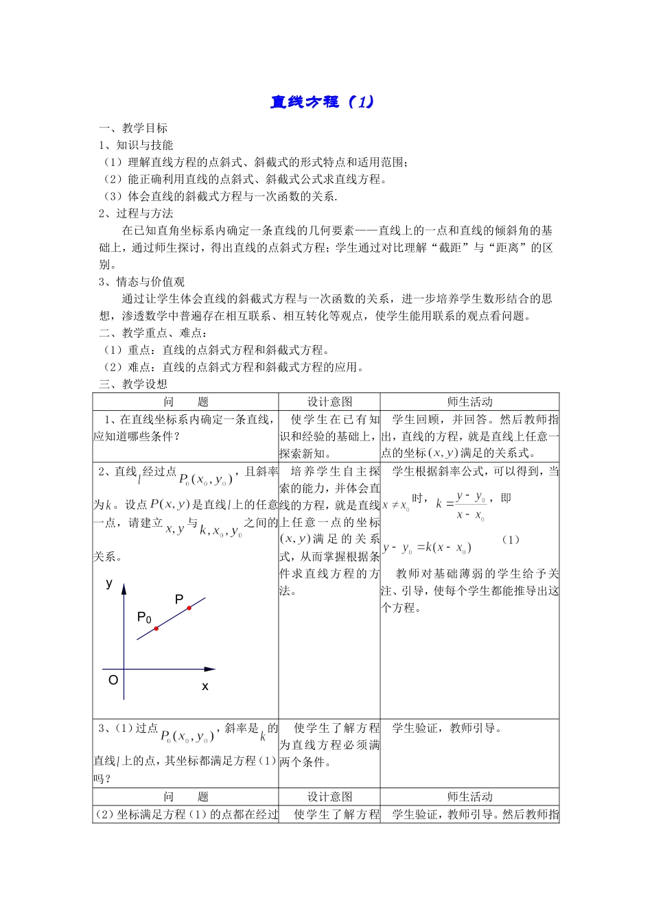 直线方程（1）_第1页
