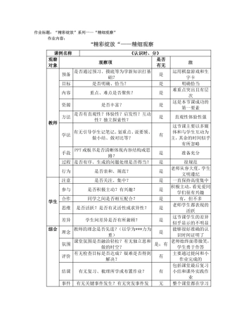 “精彩绽放”系列一—“精细观察”