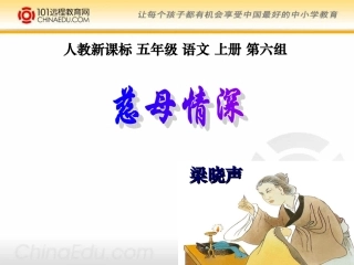 人教新课标版小学五上《慈母情深》课件2