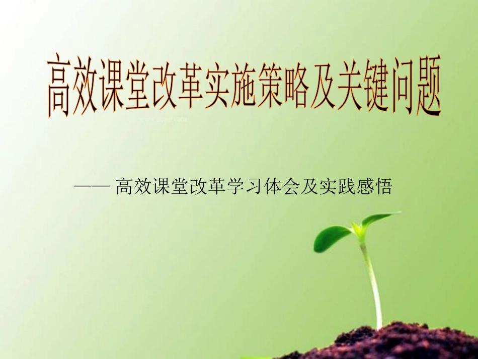 实施高效课堂改革的几个关键问题2_第1页