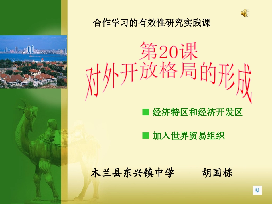 第20课对外开放格局的形成_第1页