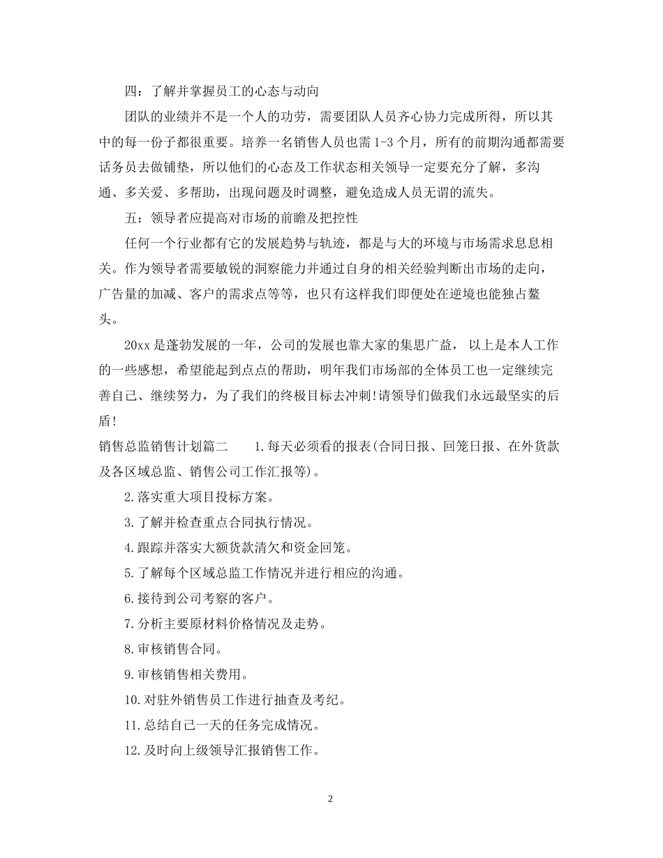 销售总监如何制定销售计划_第2页