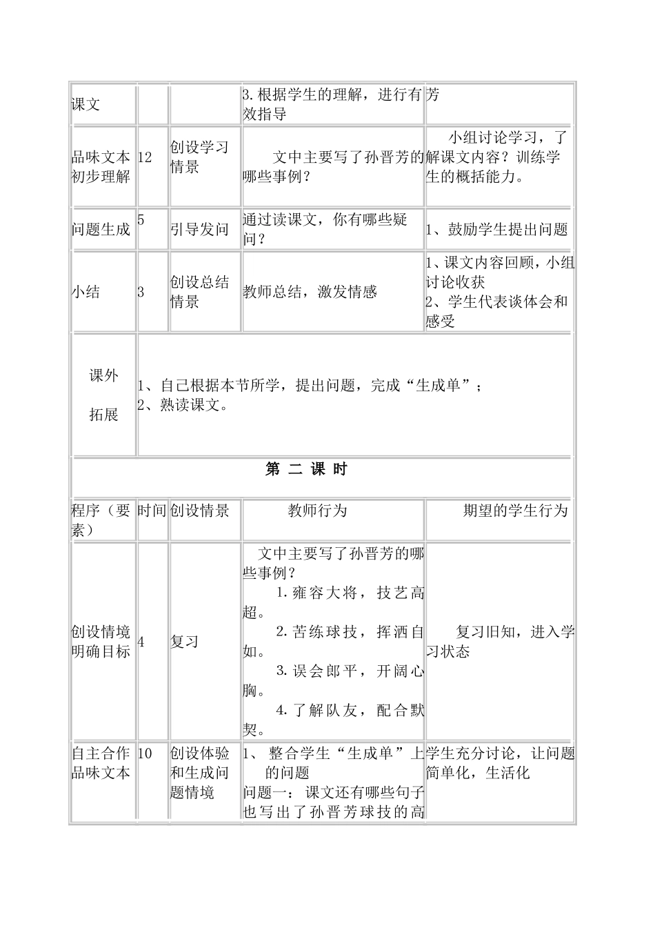 六年级语文《把掌声分给她一半》有效教学教案_第3页