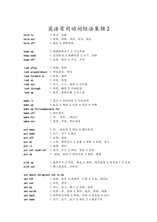高考动词集锦(2)