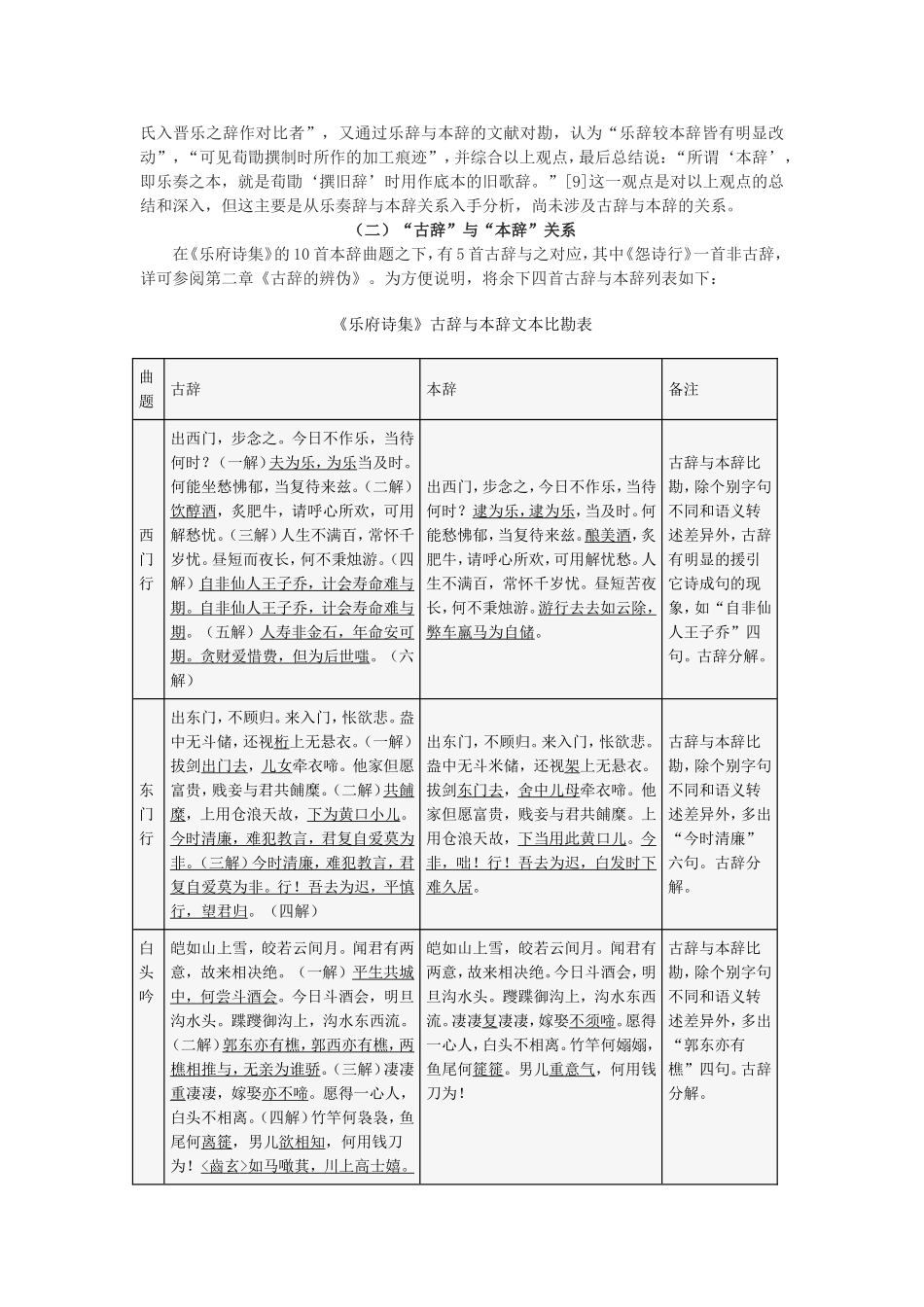 《乐府诗集》古辞与本辞及其他_第3页