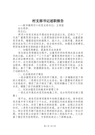 村支部书记述职报告 (13)