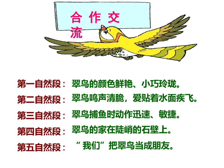 人教版小学三年级语文下册《翠鸟》教学课件_第3页