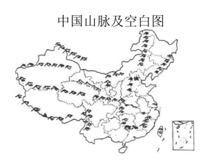 中国山脉及空白图