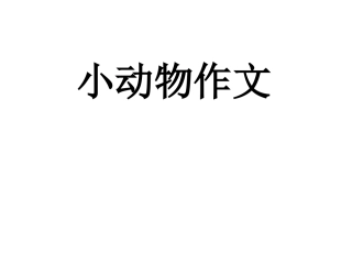 小动物作文(1)