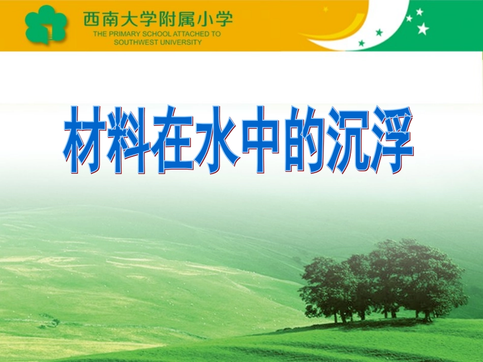 材料在水中的沉浮_第1页