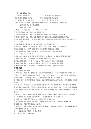 议论文知识点