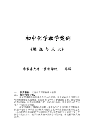 初中化学教学案例(2)