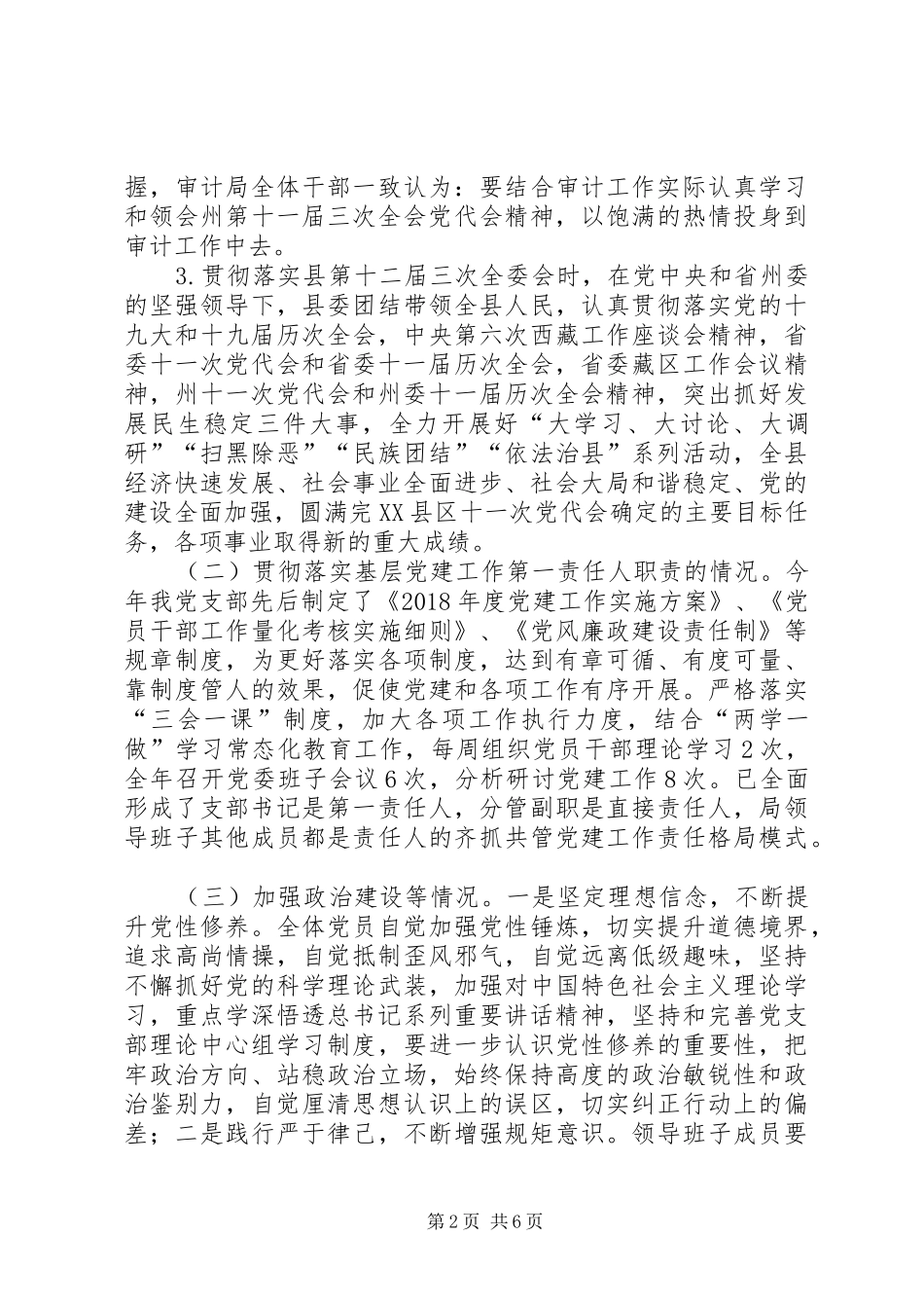 审计局党建工作情况述职报告_第2页