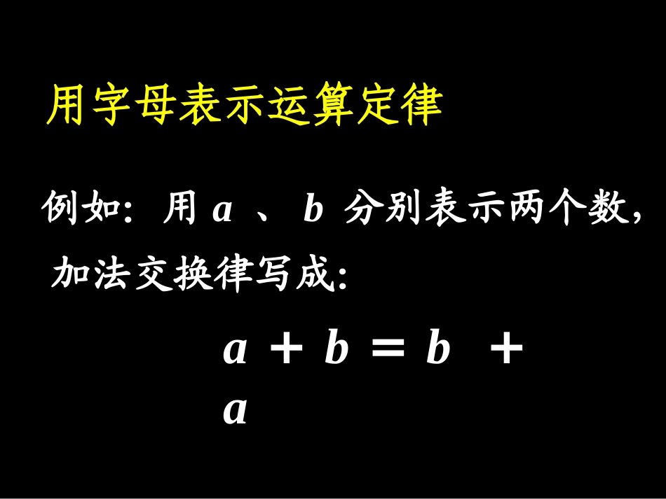 人教版小学四年级数学用字母表示数2_第2页