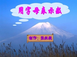 人教版小学四年级数学用字母表示数2