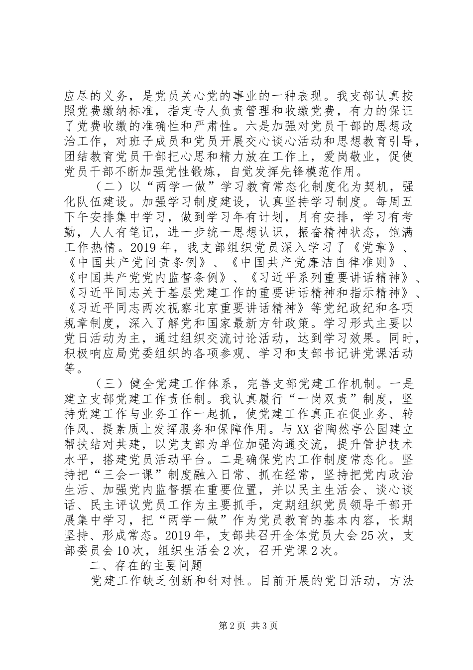 XX年履行基层党建工作第一责任人职责述职报告_第2页