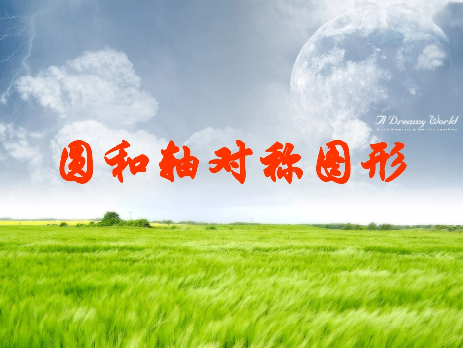 圆和轴对称图形(1)_第1页