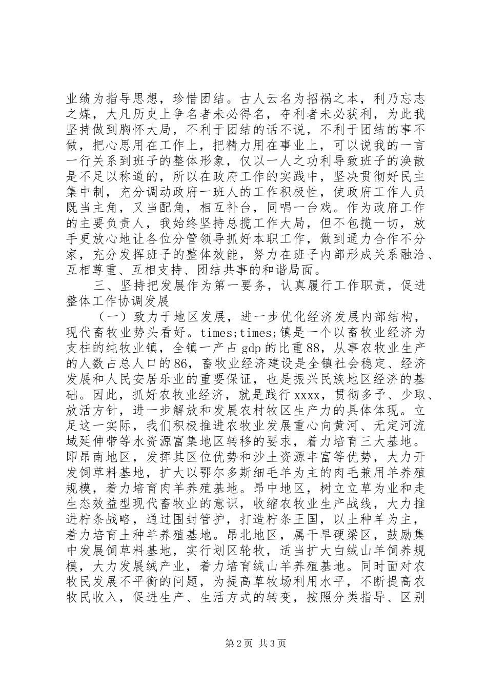 XX年乡镇长述职报告_第2页