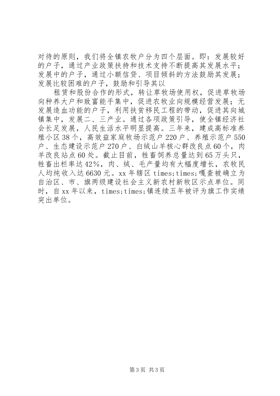 XX年乡镇长述职报告_第3页