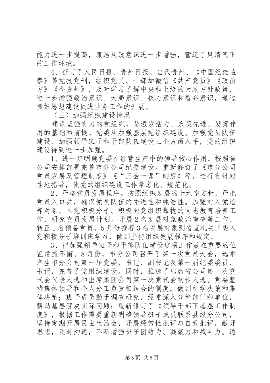 公司党委书记年度述职报告_第3页