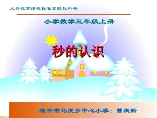 《秒的认识》教案