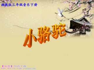三年级音乐小骆驼