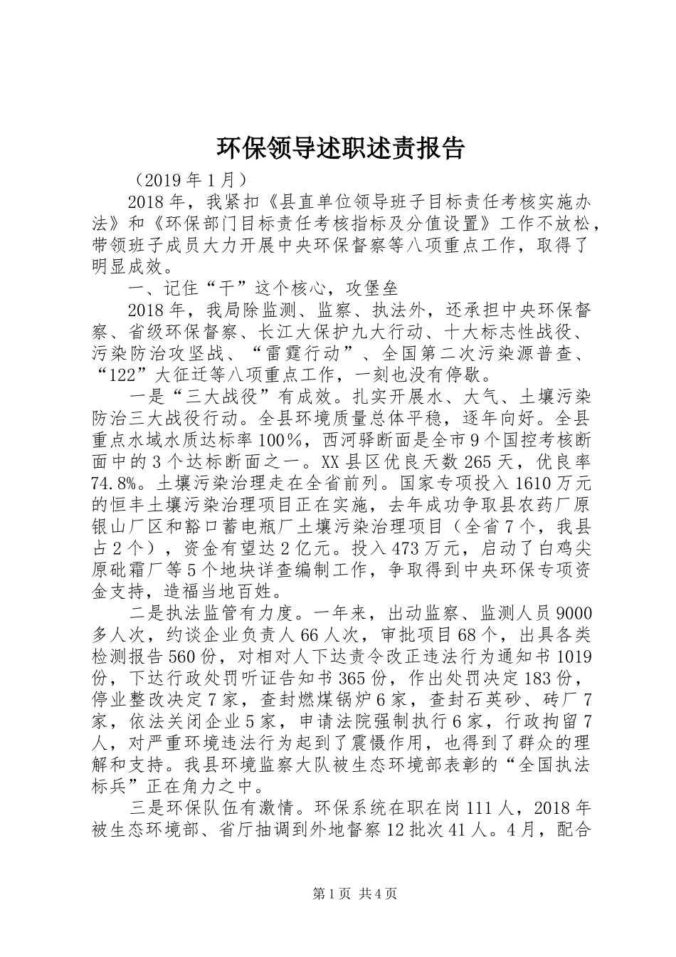 环保领导述职述责报告_第1页