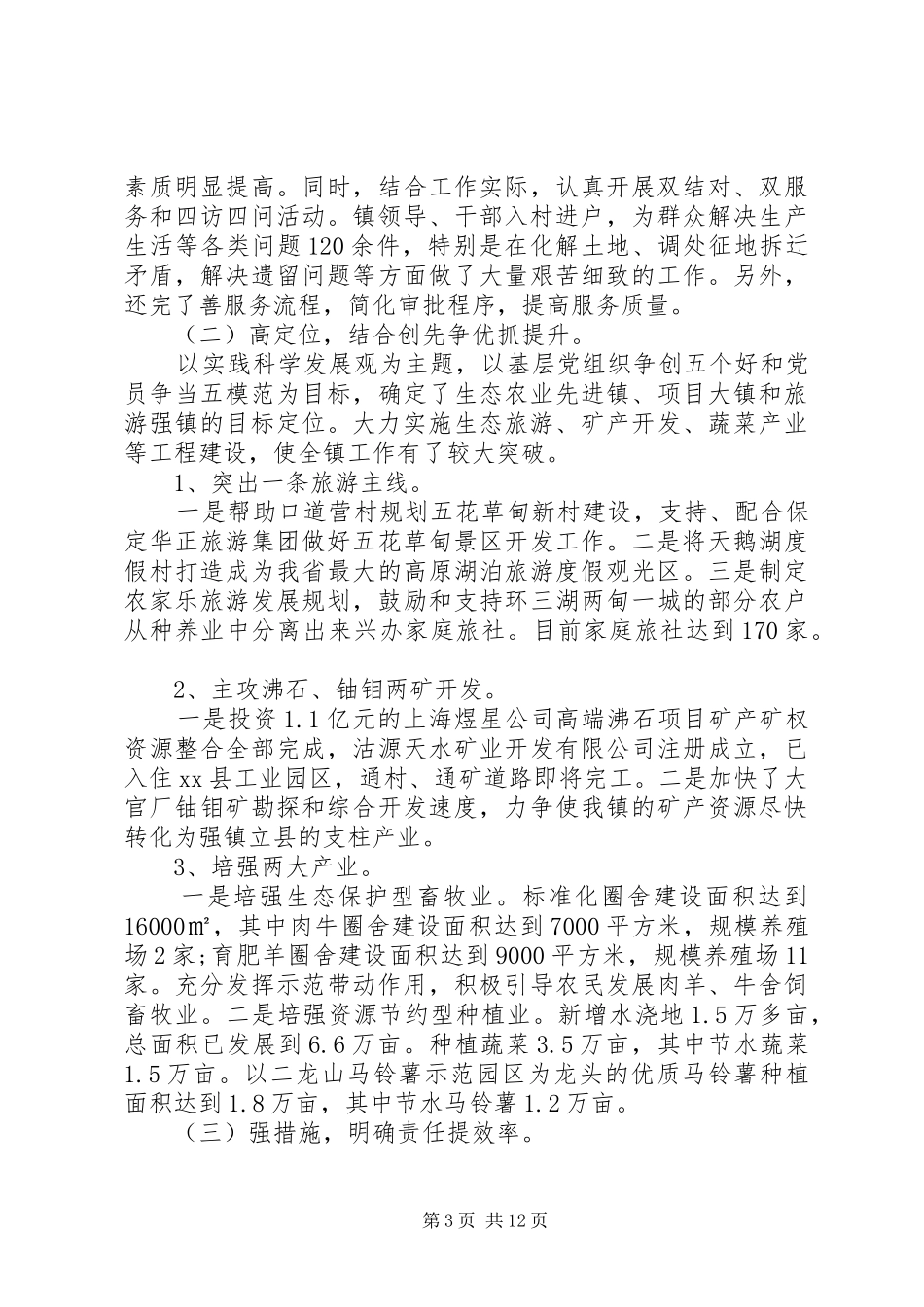 乡镇党委副书记抓党建述职报告_第3页