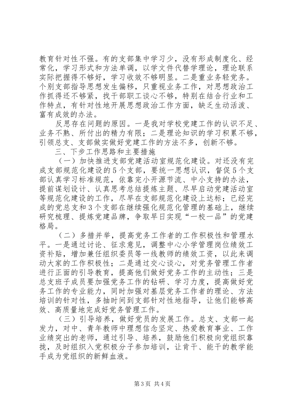 201X年校党支部书记抓基层党建情况述职_第3页