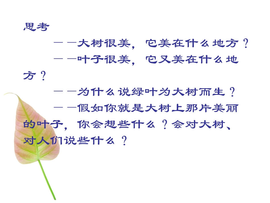 苏教版三上4做一片美的叶子_第3页