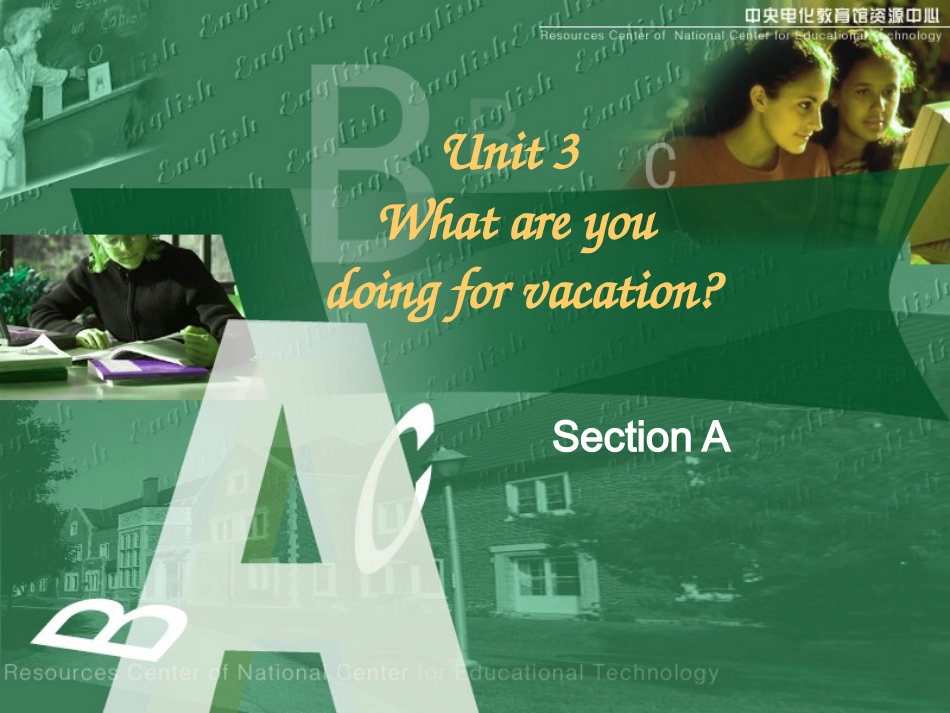 人教新目标版英语八年级上册_Unit_3_What_are_you_doing_for_vocation教案 (2)_第1页