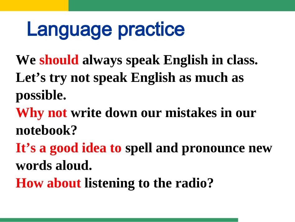 新版外研社英语八年级上册Module_1__How__to__learn_English_Unit_3课件_第3页