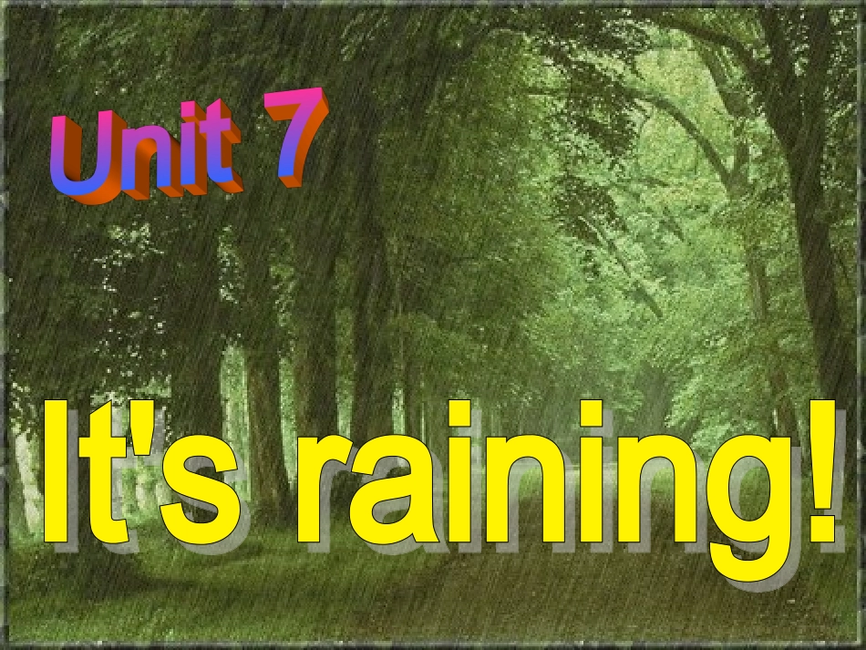 新目标英语_新版__七年级下册_英语_unit7_It's_raining_Section_A_1_第1页