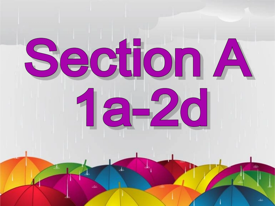 新目标英语_新版__七年级下册_英语_unit7_It's_raining_Section_A_1_第2页