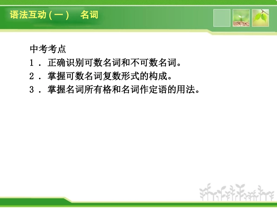 中考英语复习方案课件语法专题突破_第3页